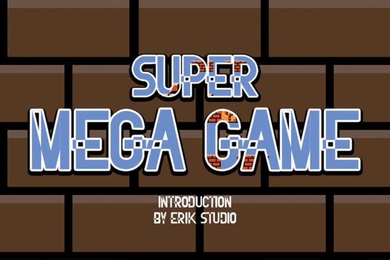 Super Mega Game Display Font preview image 5