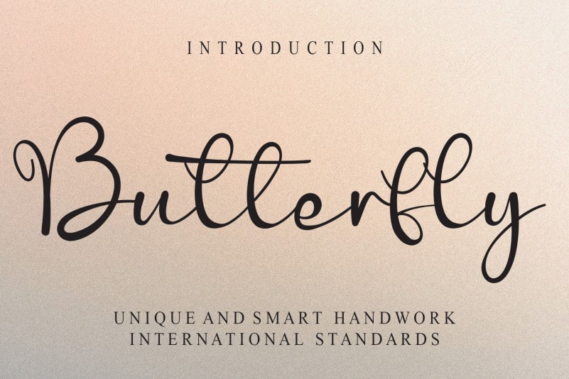 Butterfly Calligraphy Font