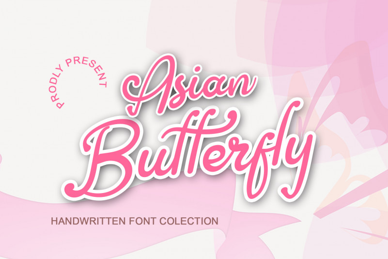Asian Butterfly Script Font