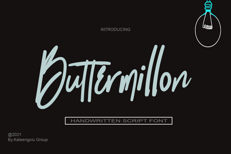 Buttermillon Script Font