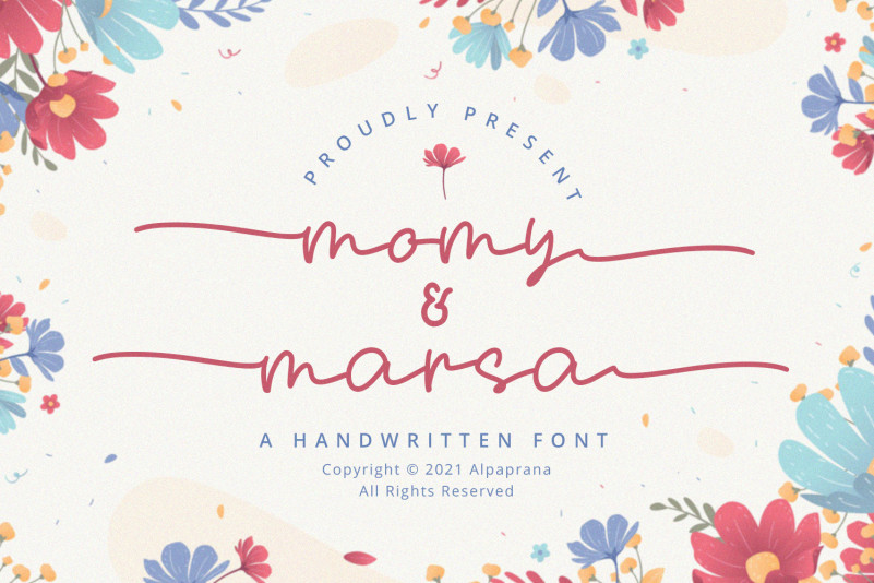 Momy & Marsa Handwritten Font