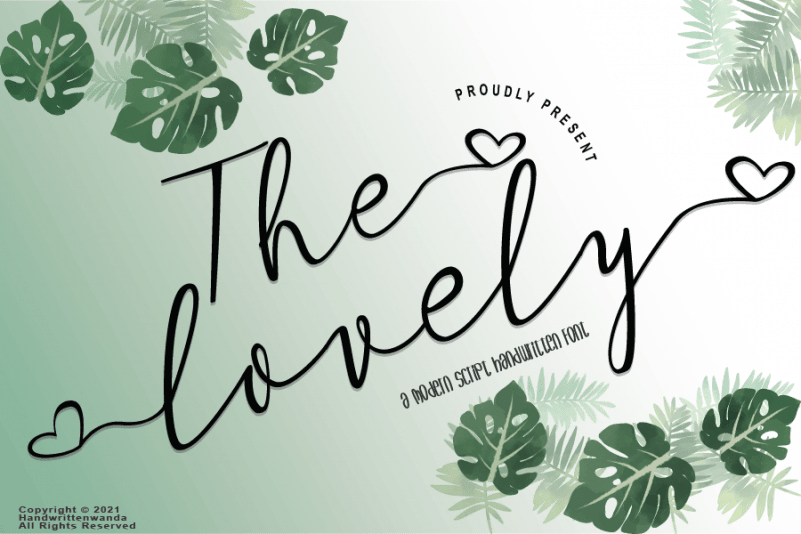The Lovely Script Font