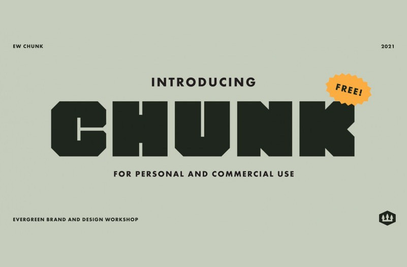 Chunk Display Font