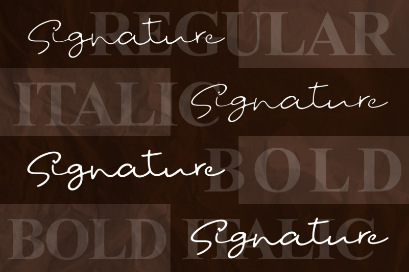 Fostone Natural Signature Script Font preview image 2