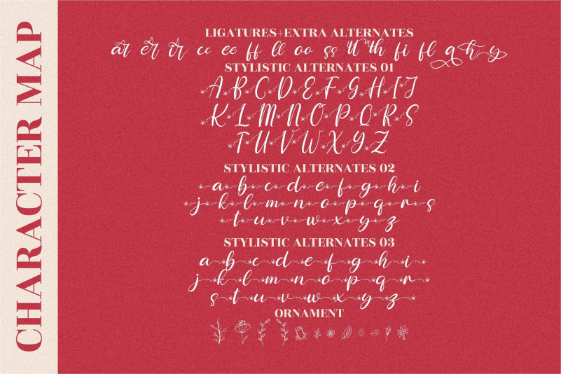 Happy Floral Font preview image 3