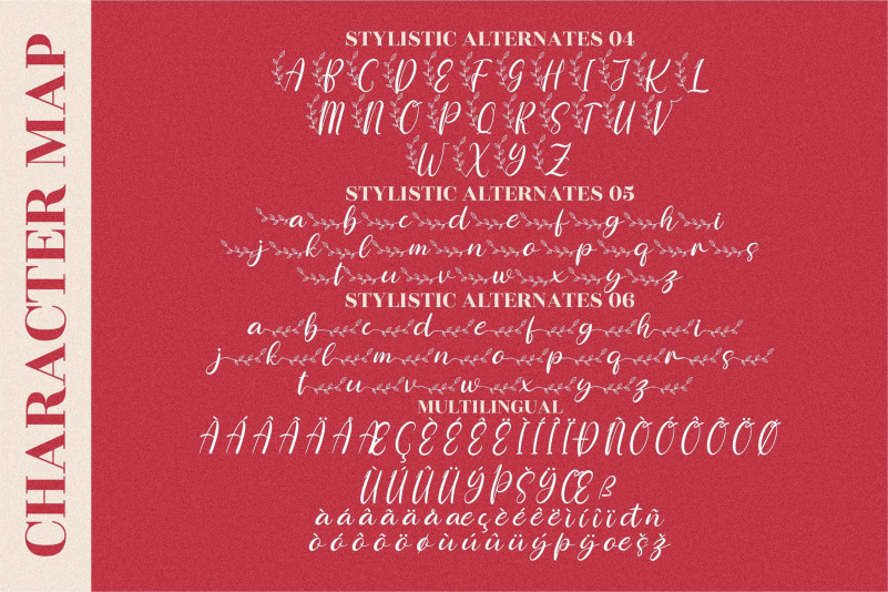 Happy Floral Font preview image 4