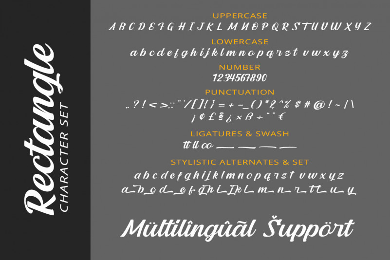 Rectangle Font preview image 4