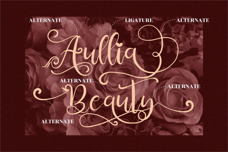 Aullia Beauty Font preview image 2