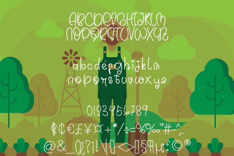 Bonipe Farming Font preview image 2