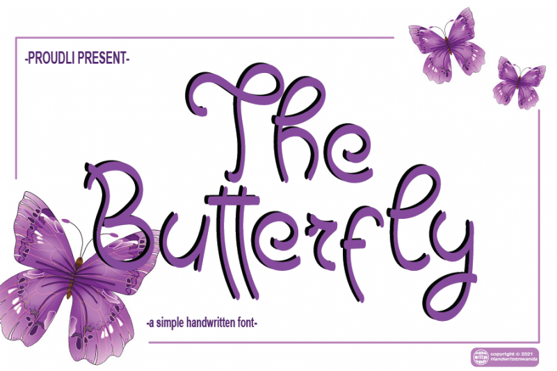 The Butterfly Handwritten Font