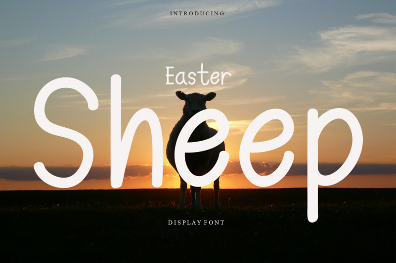 Easter Sheep Display Font