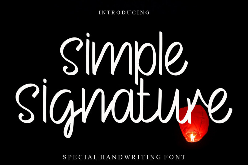 Simple Signature Script Font