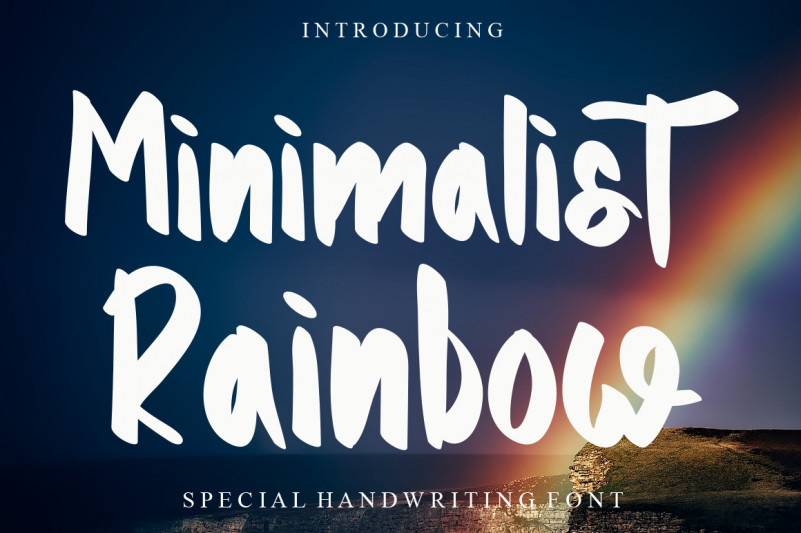 Minimalist Rainbow Display Font