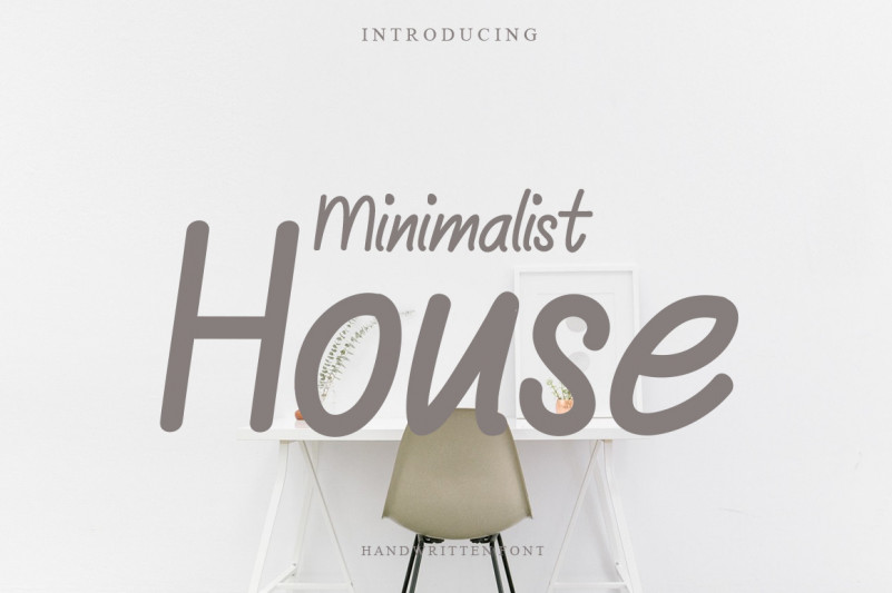 Minimalist House Display Font