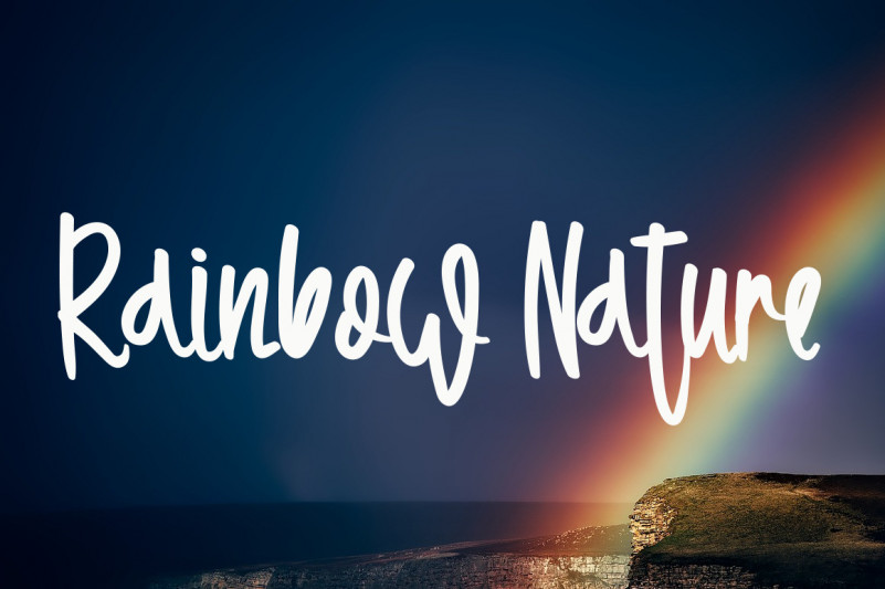 Watercolor Rainbow Font preview image 2