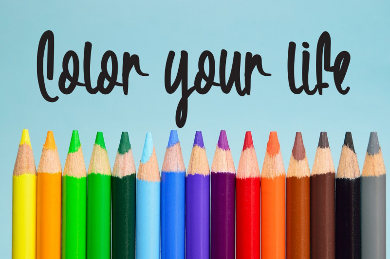 Watercolor Rainbow Font preview image 3
