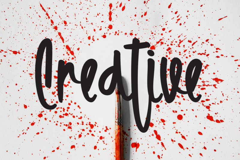 Watercolor Rainbow Font preview image 4