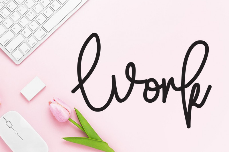 Flower Signature Font preview image 4