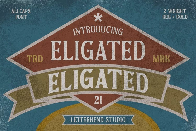 Eligated Display Font