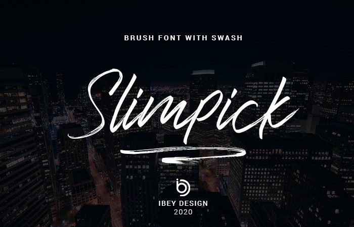 Slimpick Brush Font