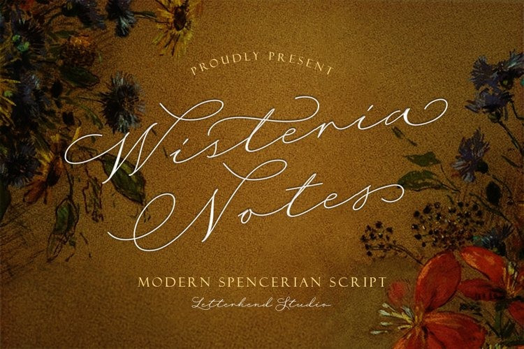 Wisteria Notes Calligraphy Font