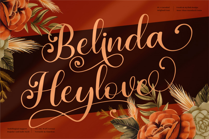 Belinda Heylove Calligraphy Font