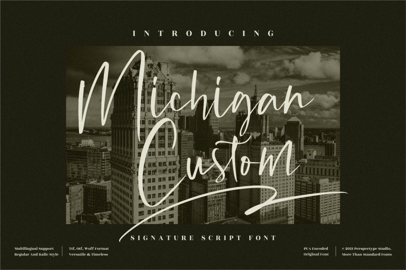 Michigan Custom Script Font