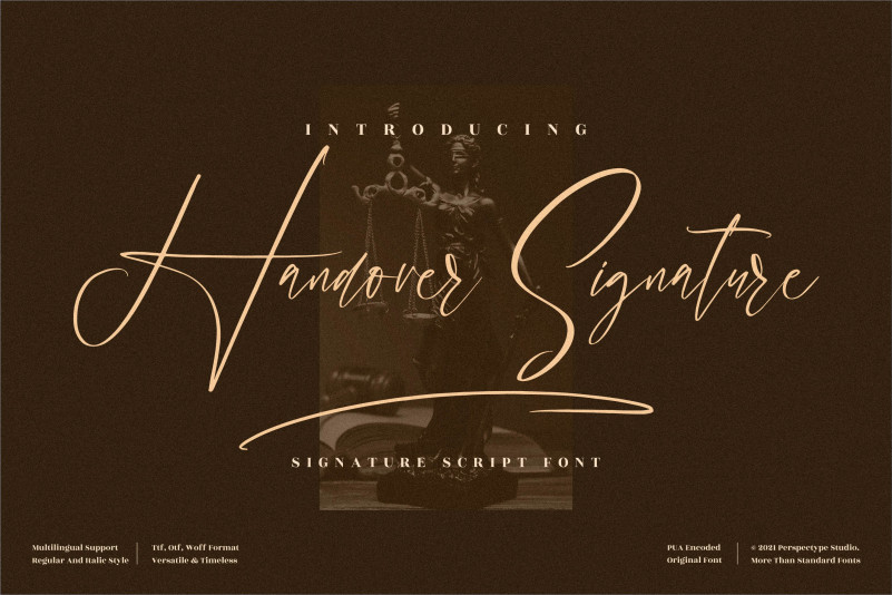 Handover Signature Script Font