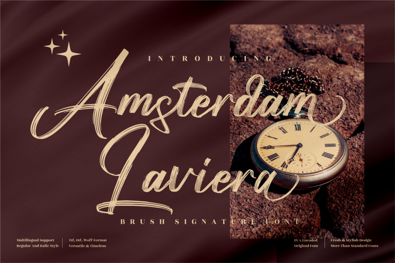 Amsterdam Laviera Brush Font