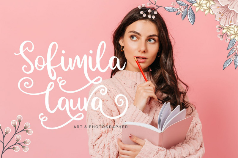 Alafyou Swirly Font preview image 4