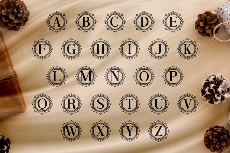 Ziviliam Monogram Font preview image 4
