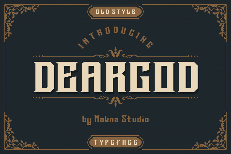 Deargod Display Font