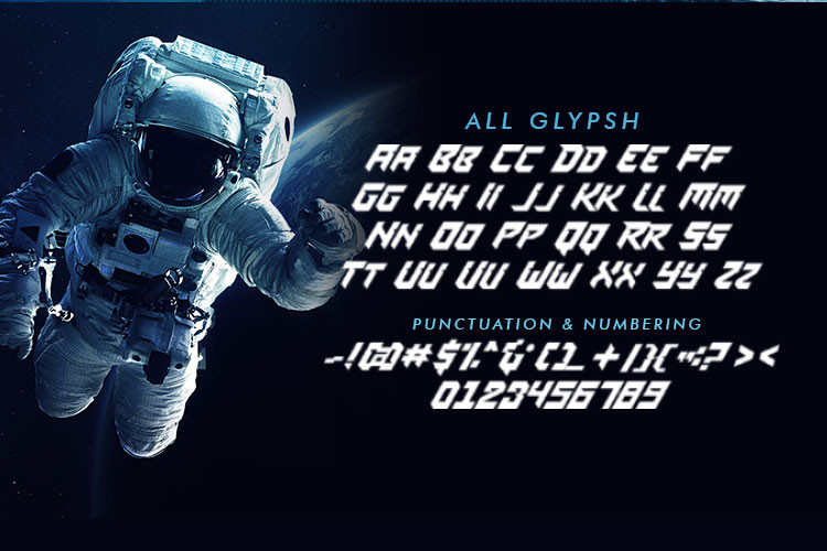 Space Mission Font preview image 2