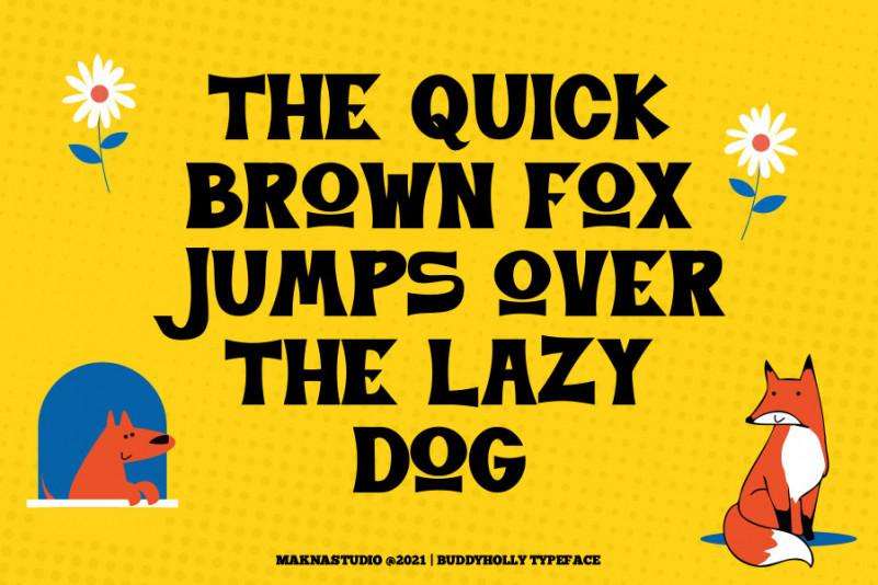 Buddy Holly Display Font preview image 2