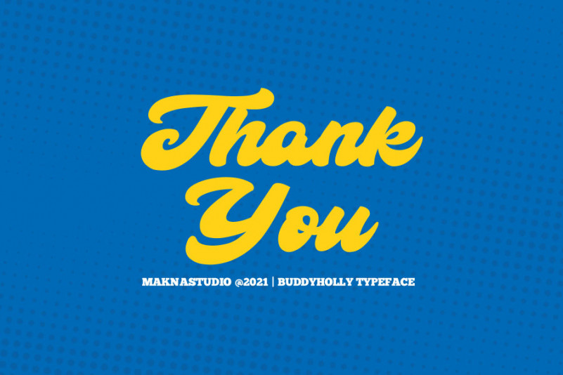 Buddy Holly Display Font preview image 5