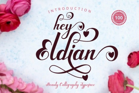 Hey Eldian Calligraphy Font