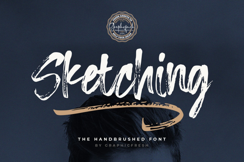 Sketching Brush Font