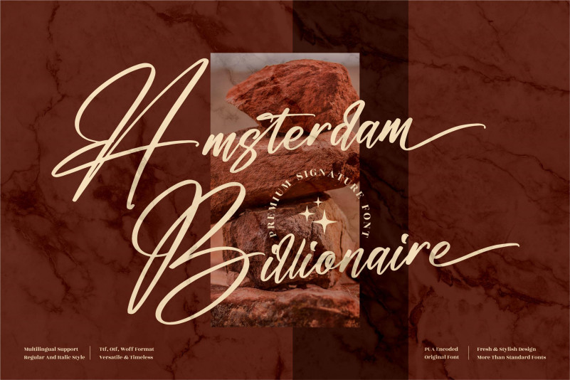 Amsterdam Billionaire Script Font