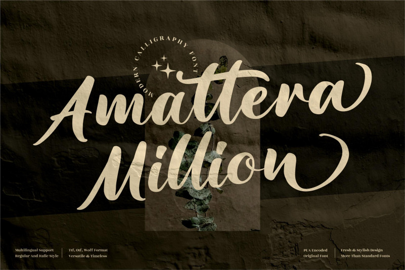 Amattera Million Script Font