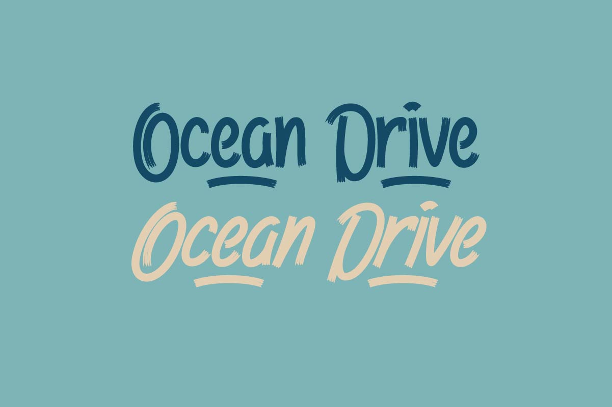 Ocean Drive Font preview image 4