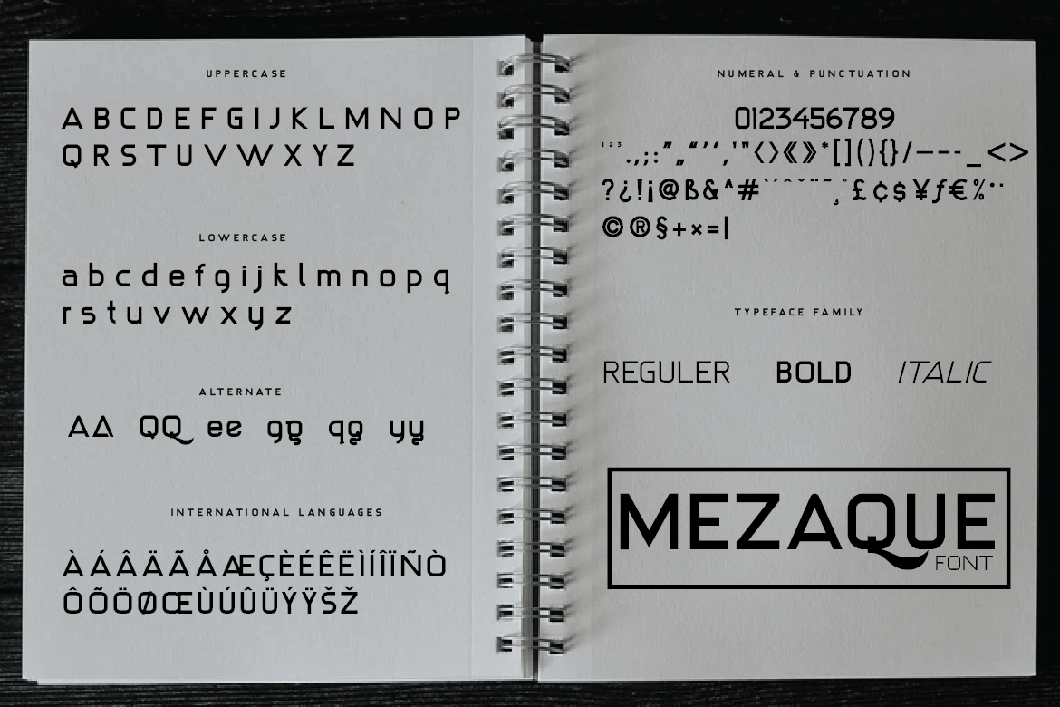 MEZAQUE Font preview image 5