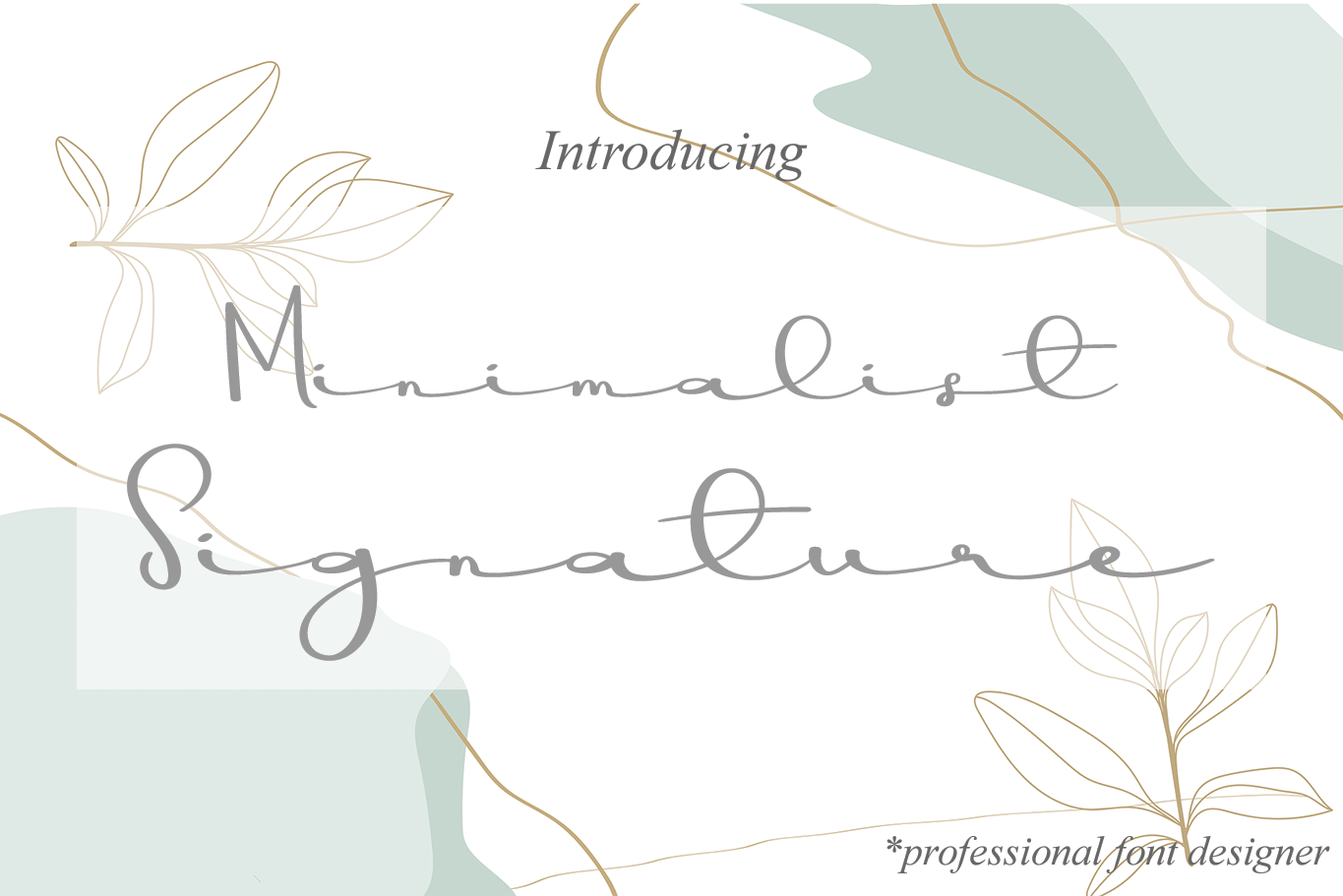 Minimalist Signature Script Font