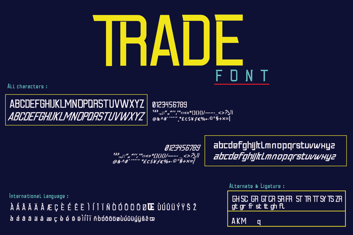 TRADE Font preview image 5