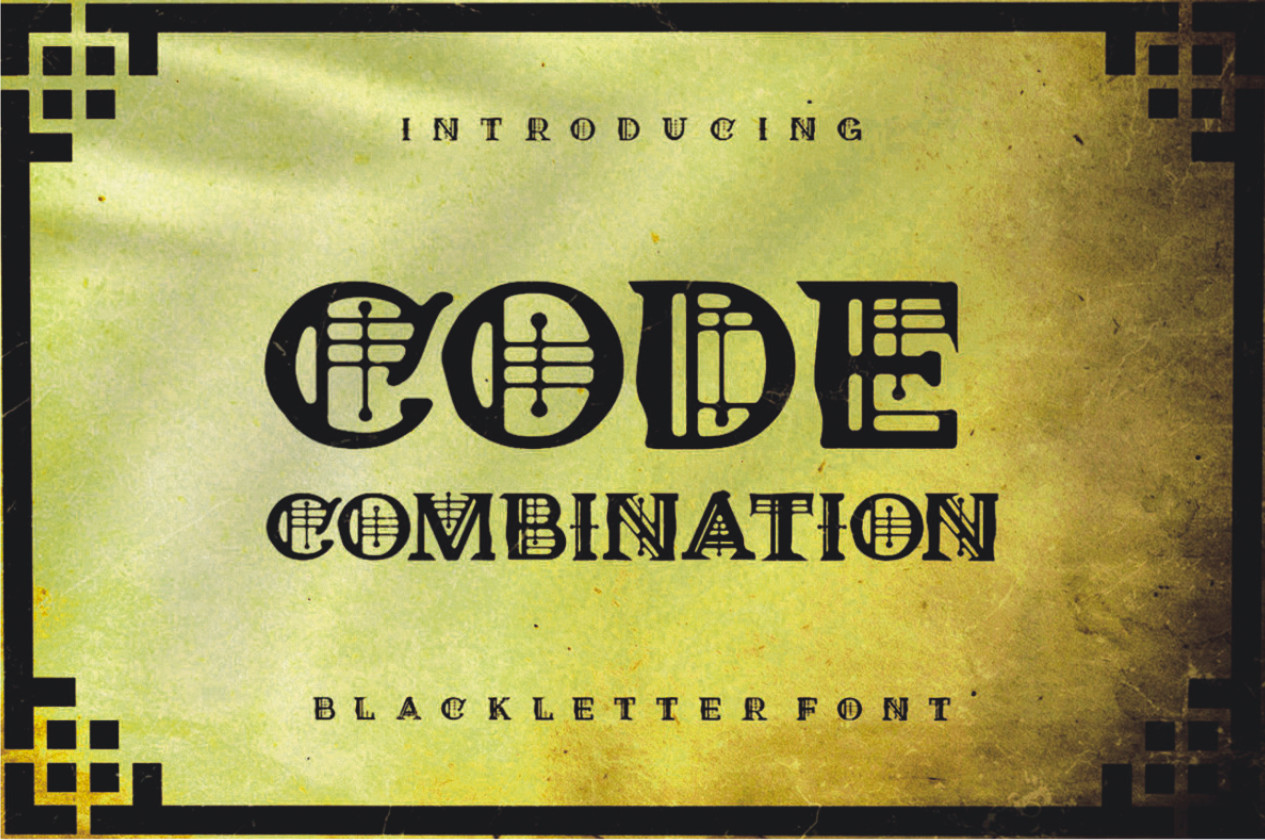 Code Combination Blackletter Font