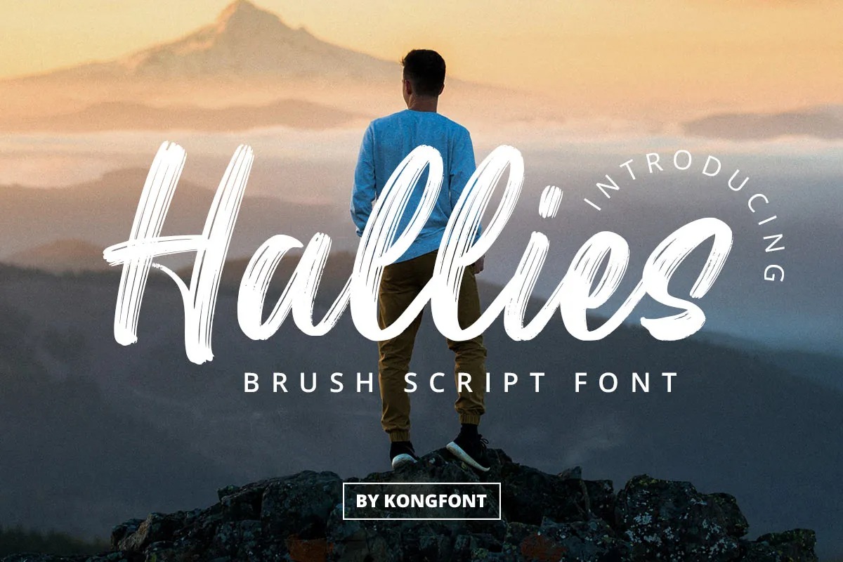 Hallies Brush Font