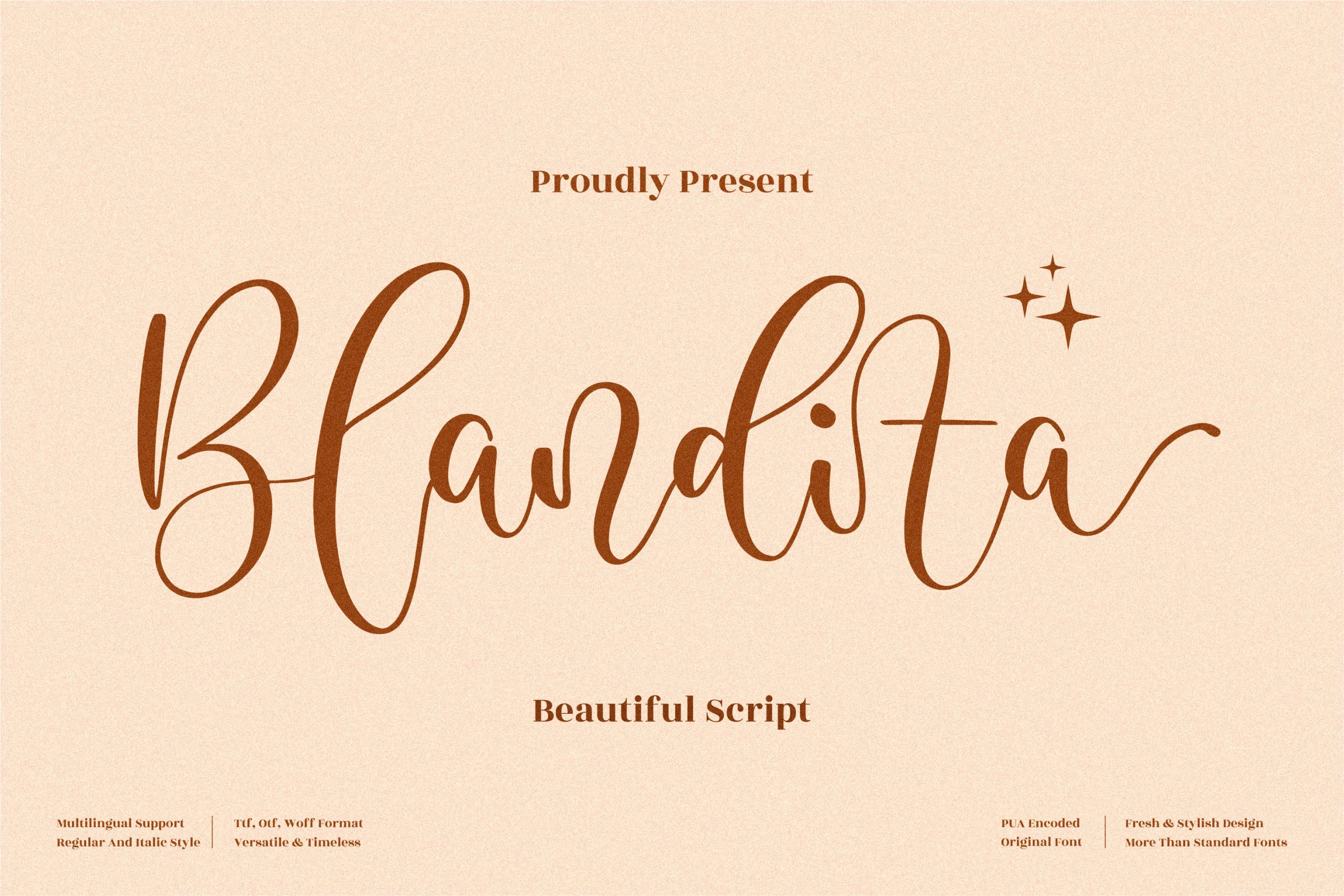 Blandita Script Font