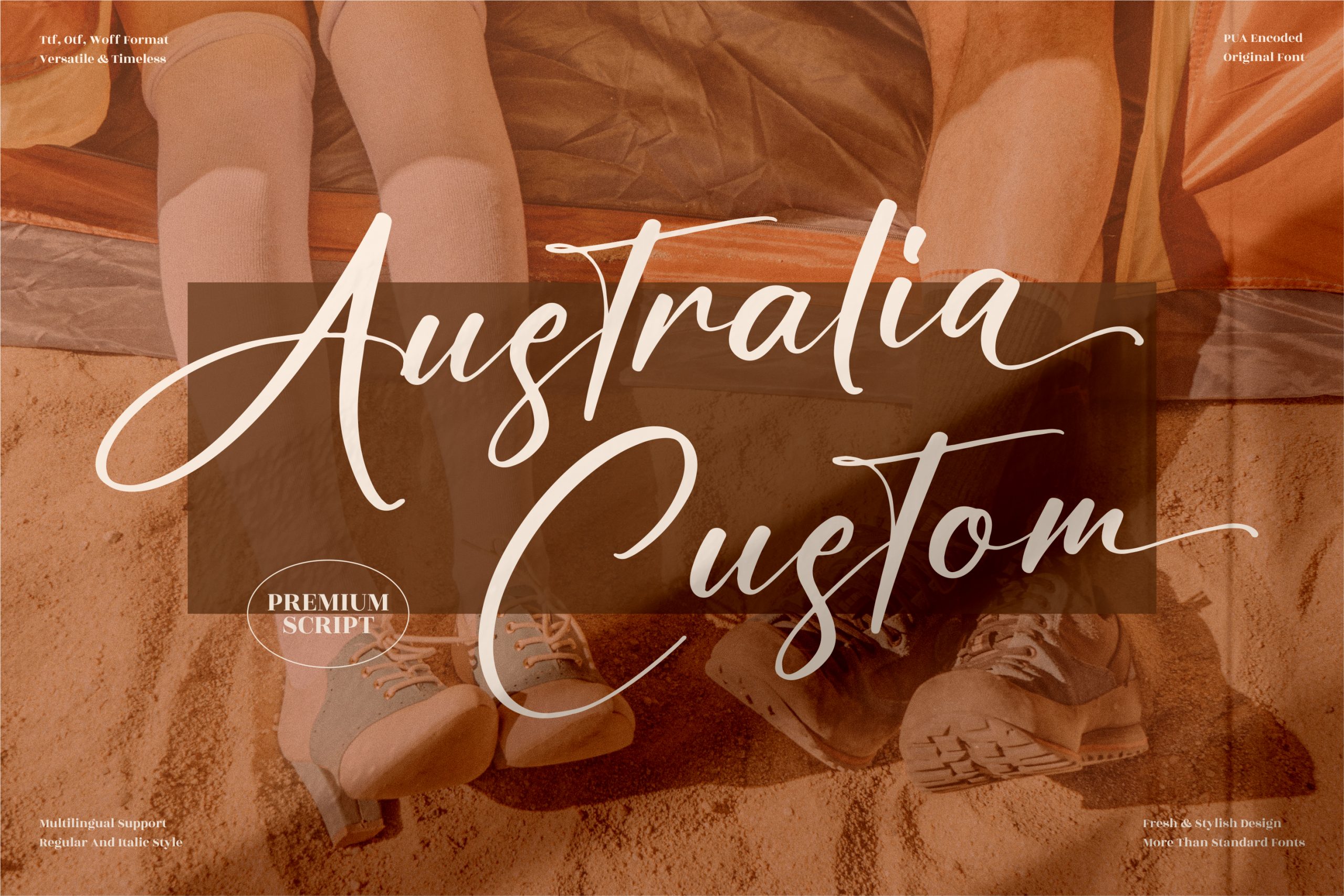 Australia Custom Script Font