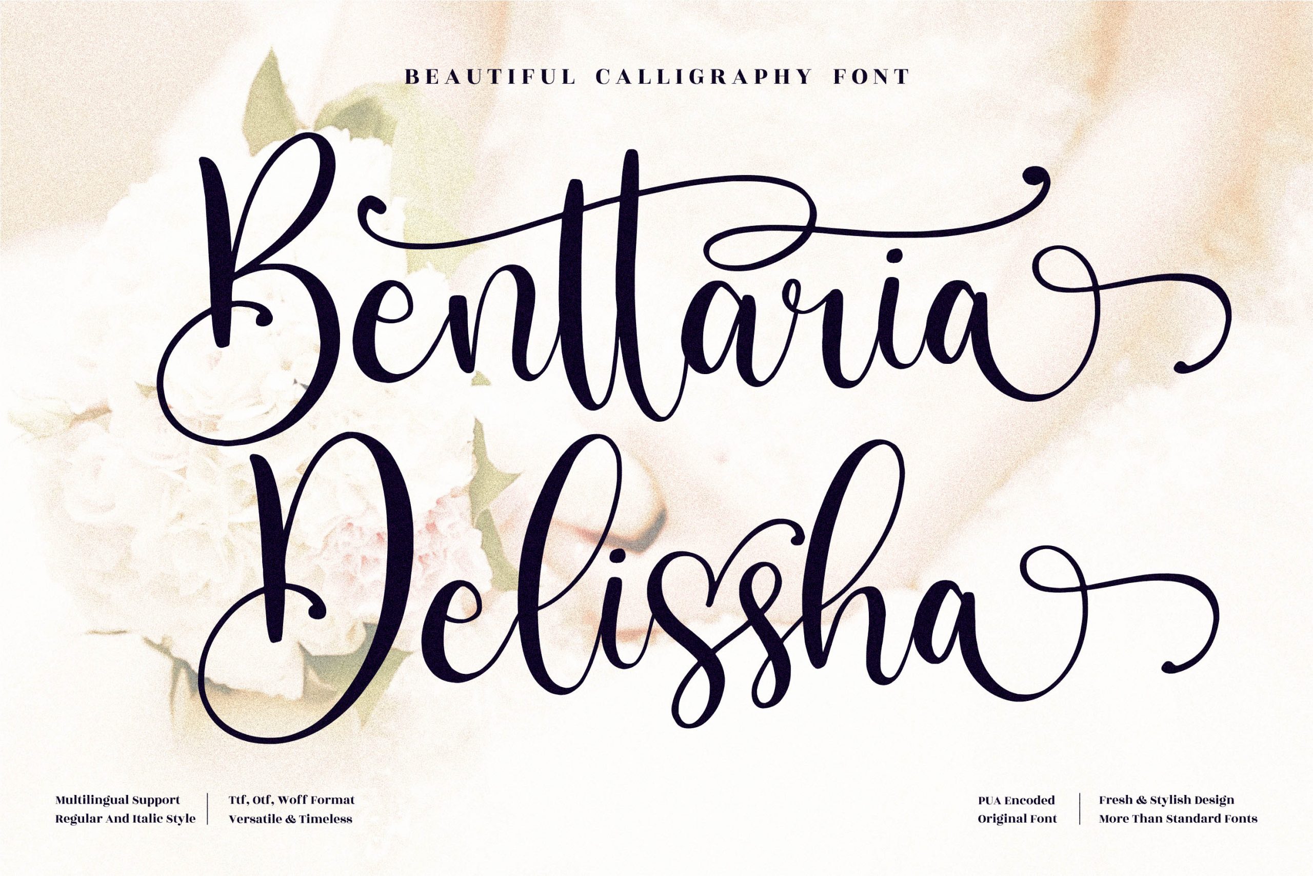 Benttaria Delissha Calligraphy Font