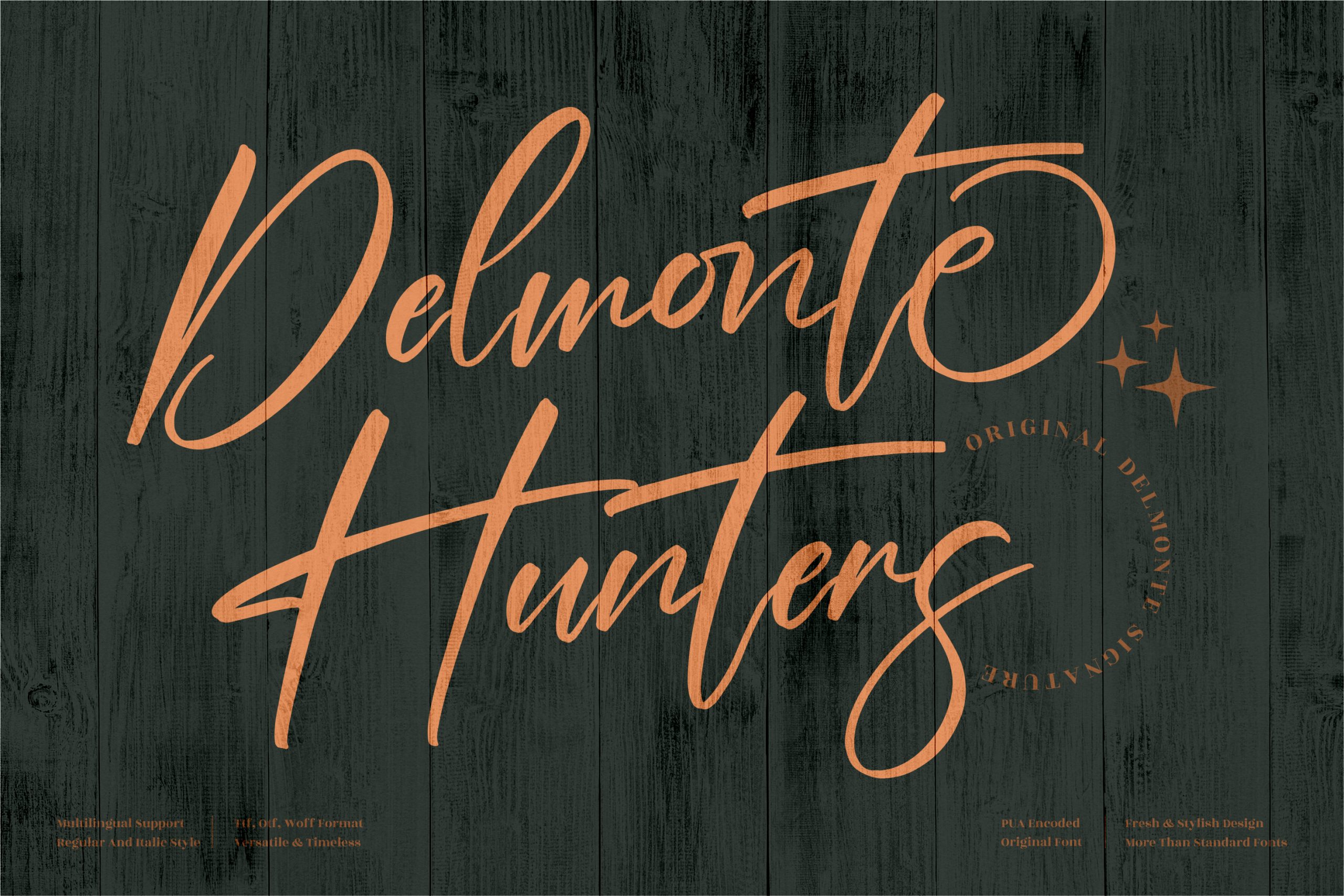 Delmonte Hunters Script Font