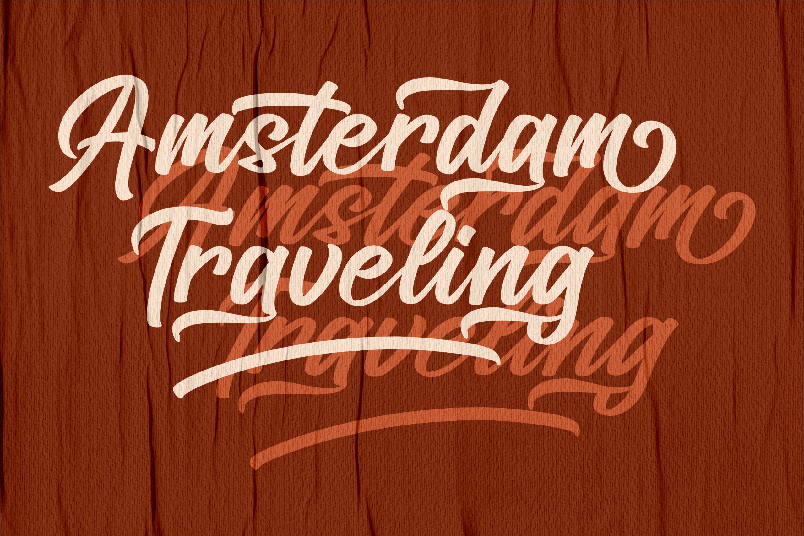 Amsterdam Traveling Font preview image 2